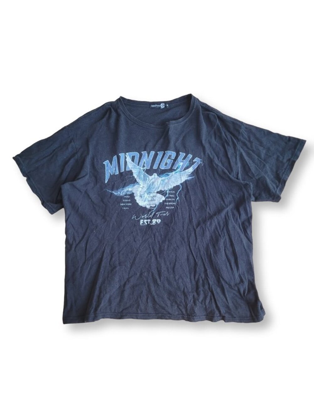 VINTAGE Midnight Dove Lightning Graphic T Shirt World Tour Concert Band Tee